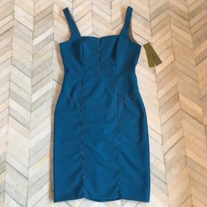 Nicole Miller Alaiya Square Neck Cocktail Dress